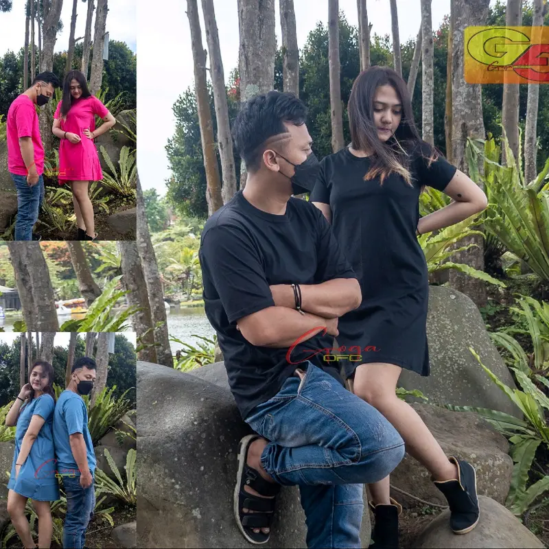 Kaos Couple Pasangan Premium Basic Standar Cotton Combed 24s 30s Baju Pria Wanita Dress Polos Lengan Pendek Unisex Family Set Pakaian Katun Crew Neck Panjang Tebal 0