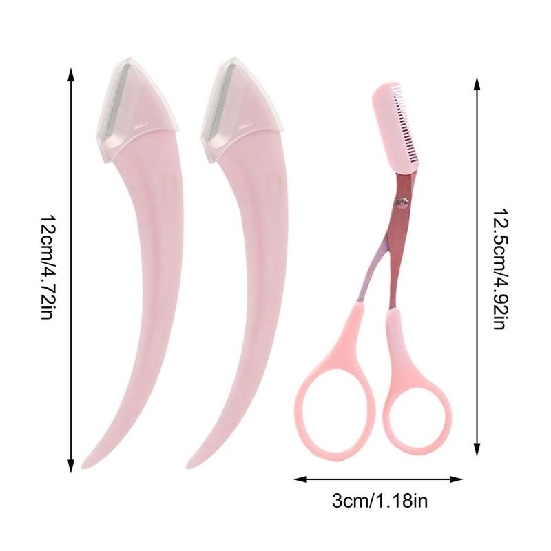 Product Introduction of Buy 1 Get 2 Free Curved Eyebrow Trimmer Facial Eyebrow Scissors With Comb Stainless Steel 16