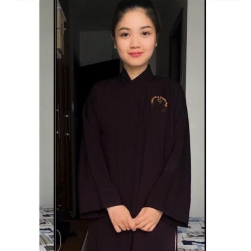 Áo tràng lam phật tử đi chùa dáng dài vải Silk dày dặn,thoáng mát, thấm mồ hôi. Vật phẩm trợ duyên trong quá trình tu tập Nam Menswear 4
