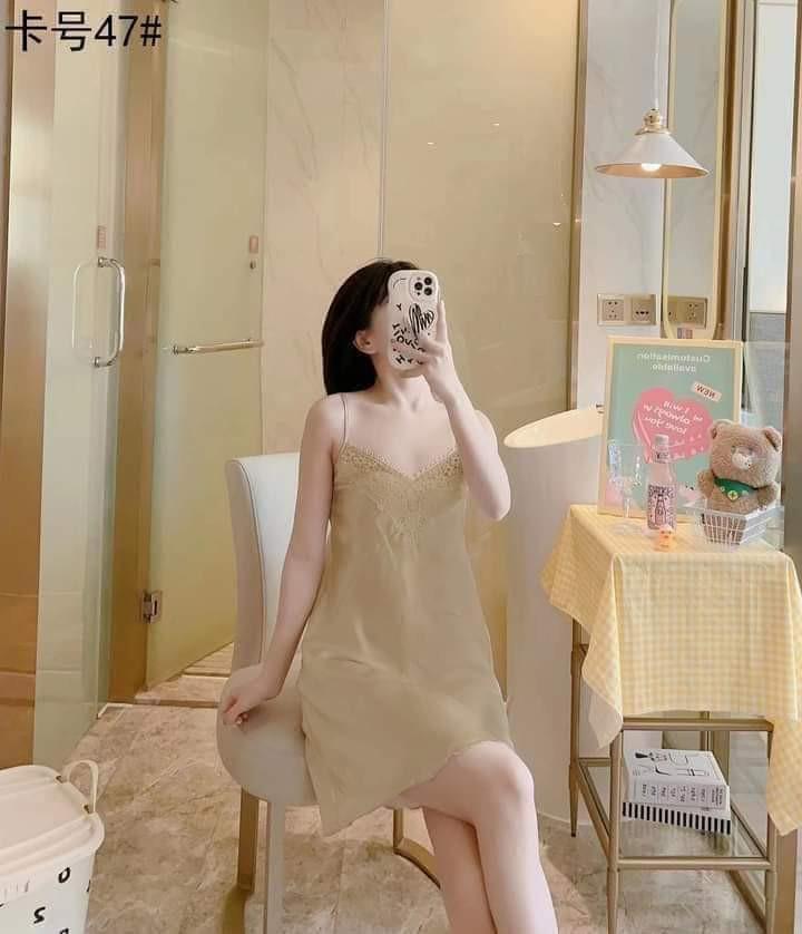 Product Introduction of Silk Dress Sleepwear for Women Medium Size Adjustable Strap Lingerie Comfortable Womenswear 26