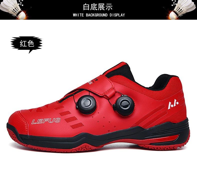 Product Introduction of In Stock Professional Badminton Race Shoes Feather Training Shoes Men's and Women's Same Sneaker Tennis Shoes Revers Badminton Shoes Men's and Women's Same Rotating Button Non-Slip Wear-Resistant Table Tennis Training Sneakers Sneaker Tennis Shoes 27
