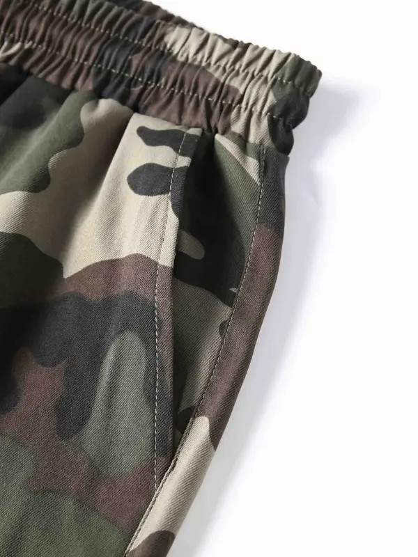 Men's Camouflage Print Flap Pocket Patched Cargo Pants, Street Casual Stylish Jogger Pants for Daily Wear, Men's Trousers for Spring & Fall 3