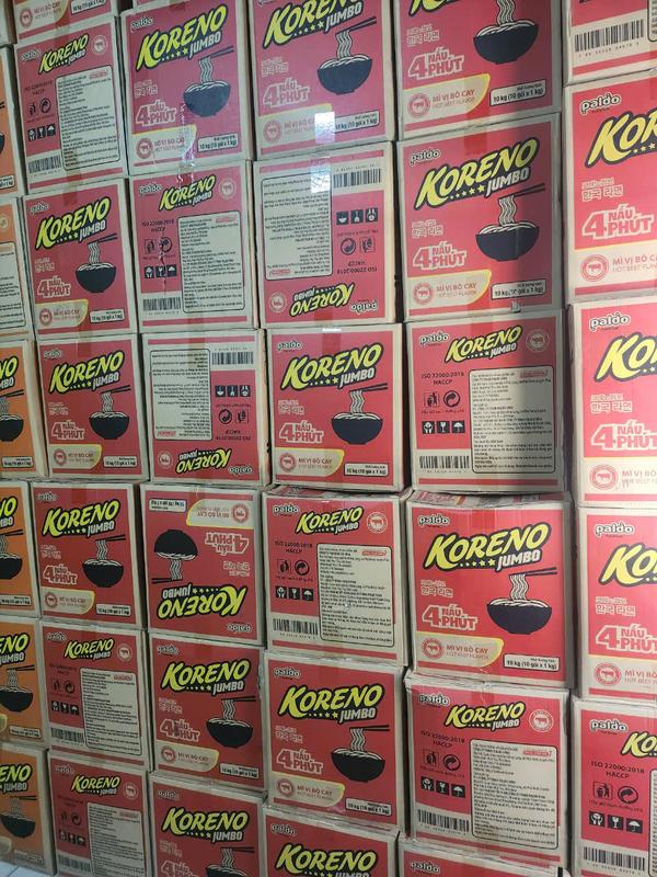 Thùng mì Jumbo Koreno 100 gói mì (10 bịch - mỗi bịch gồm 10 gói mì) mỳ cay micay quoc mìcay korea