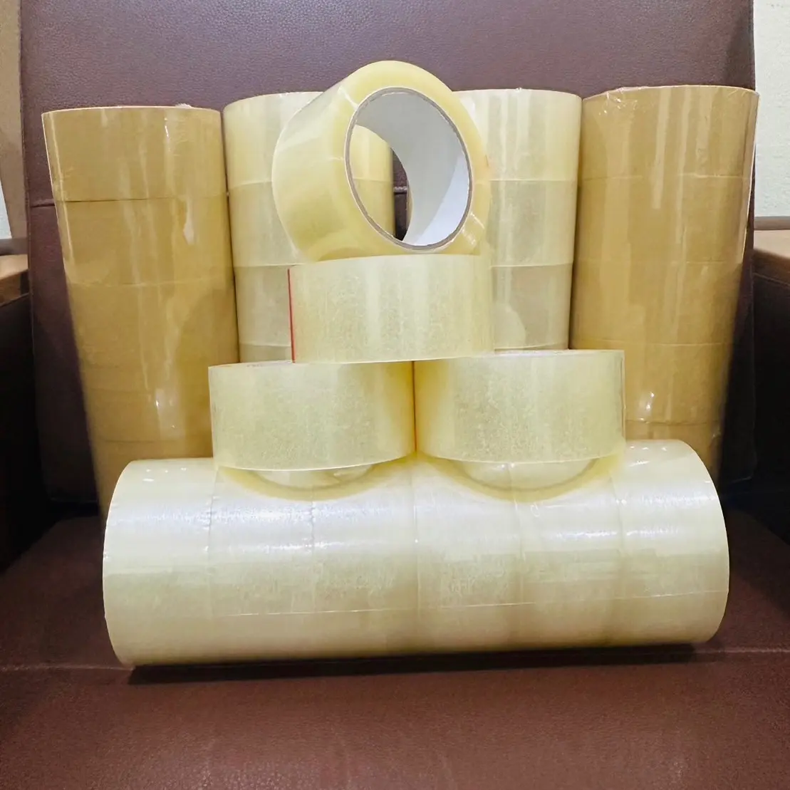 6 ม้วนสุดคุ้มยาว 100หลา เทปกาวหนา40ไมครอน เทปปิดกล่อง tape opp
