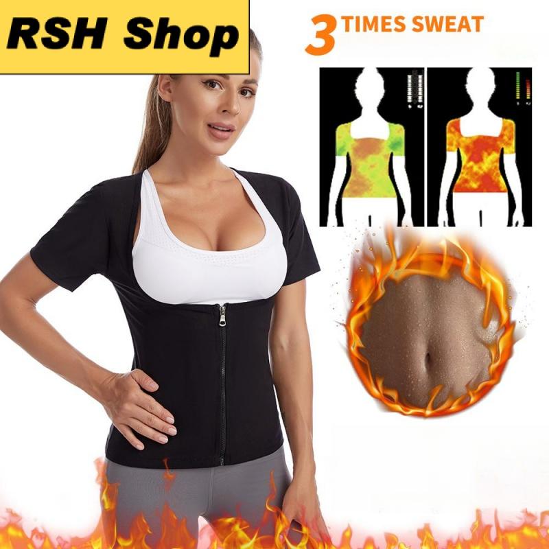Áo Vest Sauna Shrit, ngắn Tay, Dành Cho Nữ, Bẫy Nhiệt, Bộ Đồ Sauna, Quần Định Hình Cơ Thể, Thích Hợp Để Tập Luyện, Yoga, Thể Dục, Áo Tập Luyện Luyện, Đồ Định Hình 0