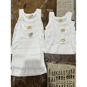(6pcs) Singlet Finka anak putih polos katun termurah