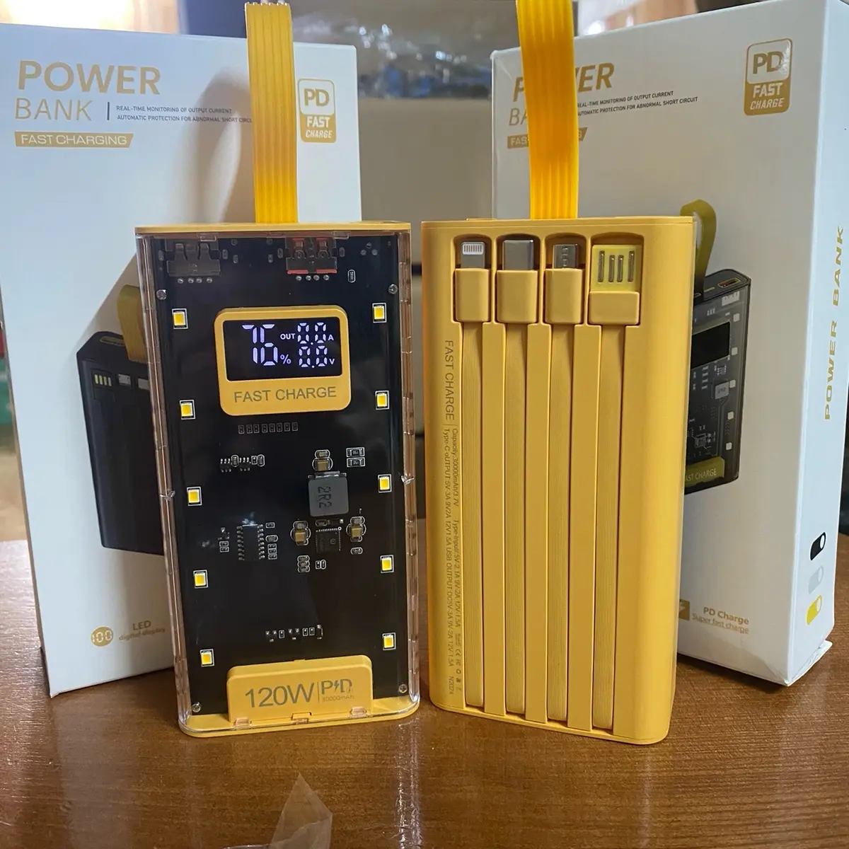 Sạc Dự Phòng 30000 MAH Pin Dung Lượng Lớn , Màn Hình Led Hiển Thị Phần Trăm Pin  , Kèm Dây Sạc Nhanh