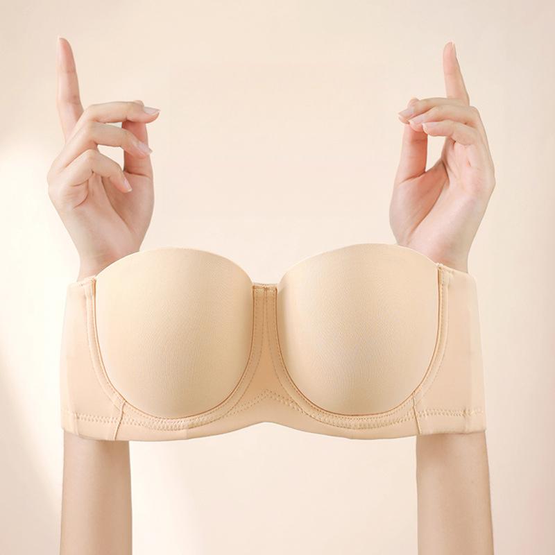 Áo Ngực Đồ Lót Ngoại Cỡ Không Dây, Và Nhỏ Không Trơn Trượt, Liền Mạch, Mỏng, Thích Hợp Cho Váy Cưới, Áo Ống Cô Gái Đầy Đặn
