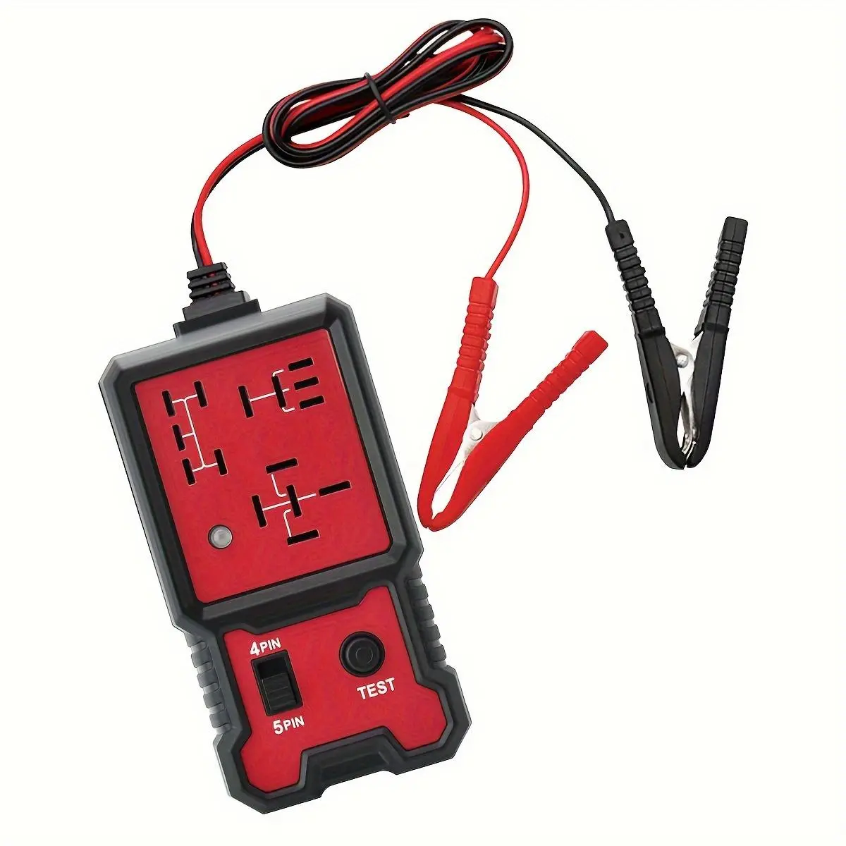 12V Car Relay Tester, 4-Pin & 5-Pin Relay Tester with Battery Clamp, Diagnostic Tool for Car & Car, Professional Car Repair Tool