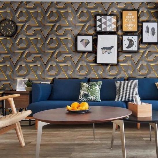 ACE KING G27( Actual Picture )Modern Abstract PVC Matted Wallpaper 10meters x 45cm Selfadhessive and Waterproof Rubberized Wallsticker for Room , Furnitures Walls and Even Cr , Stain and Dust Resistant 3D print Walldecors trending bestseller quality