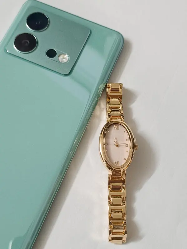 Women's Elegant Oval Dial Quartz Watch, Exquisite Trendy Wristwatch, Fashionable Watch for Women As Gift with Box 7