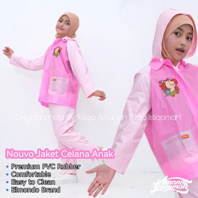 Football Club Jaket Celana Anak Jas Hujan Anak PVC Tahan air 5