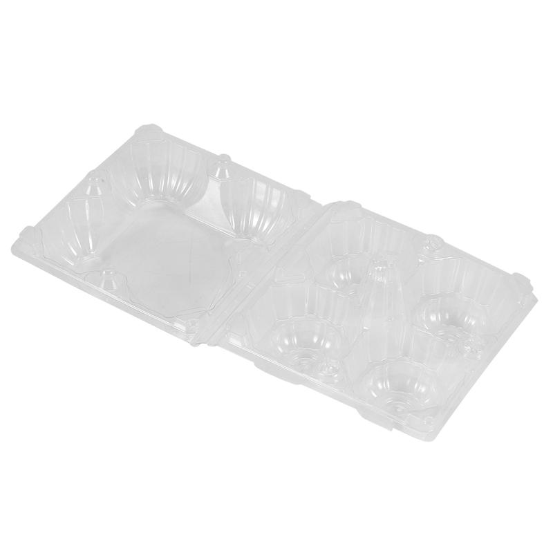 50Pcs Plastic Egg Cartons Bulk Clear Chicken Egg Tray Holder for Family Pasture Chicken Farm Business Market- 4 Grids 7