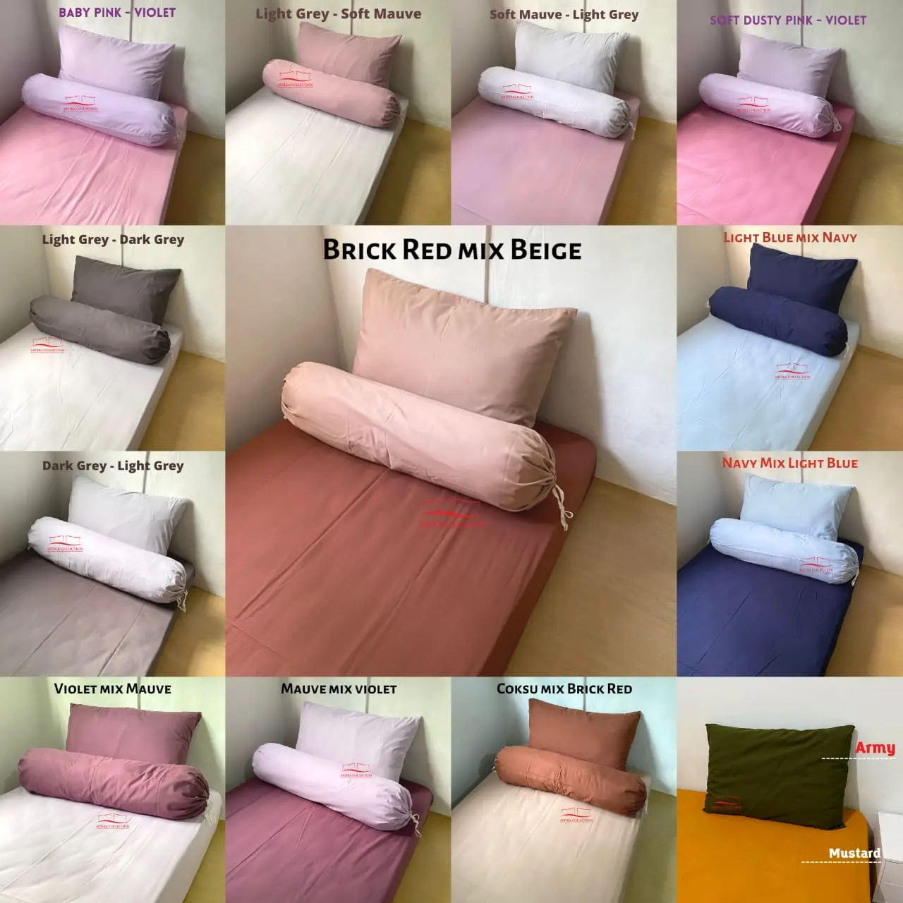 Sprei Aesthetic Two Tone Warna Light Grey Mix Dark Grey Kekinian Ukuran 90x200 100x200 120x200 160x200 180x200 Sprei Single Double Queen Size King Size Katun Disperse Berpori Bisa Dicuci Kain