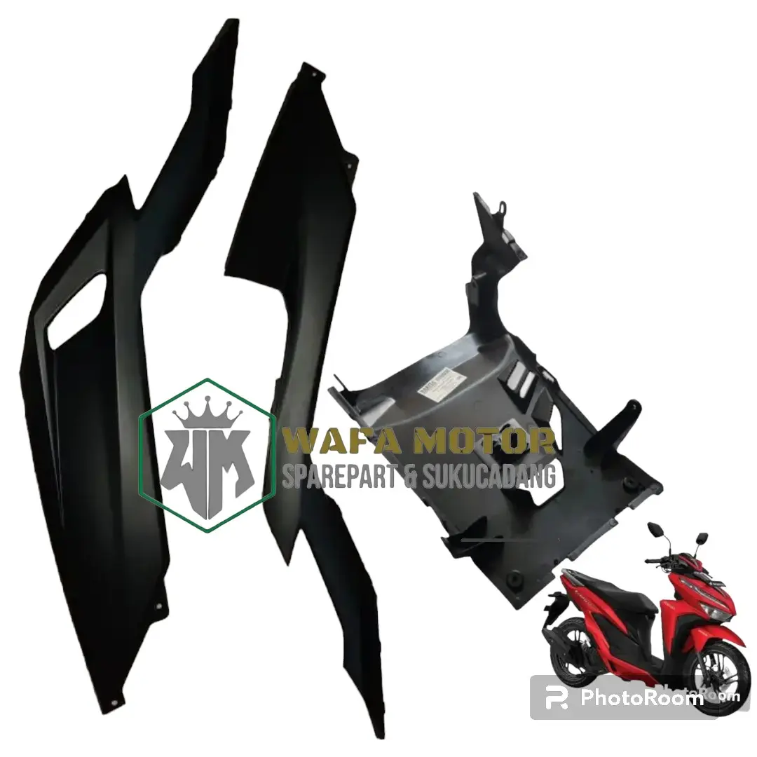cover under side dek bawah samping kanan kiri vario 125/150 new 2018-2021 hitam doff Motorcycle Motorcycle