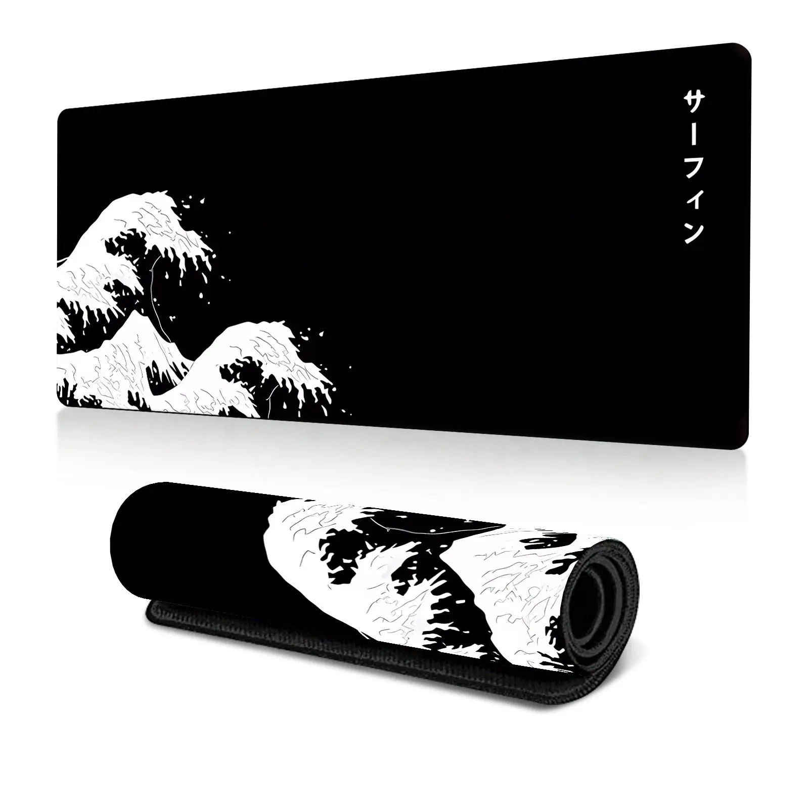 Wave Pattern Mouse Pad, 1 Count Anti-slip Rubber Base Mouse Pad, Large Gaming Mouse Pad, Office Accessories