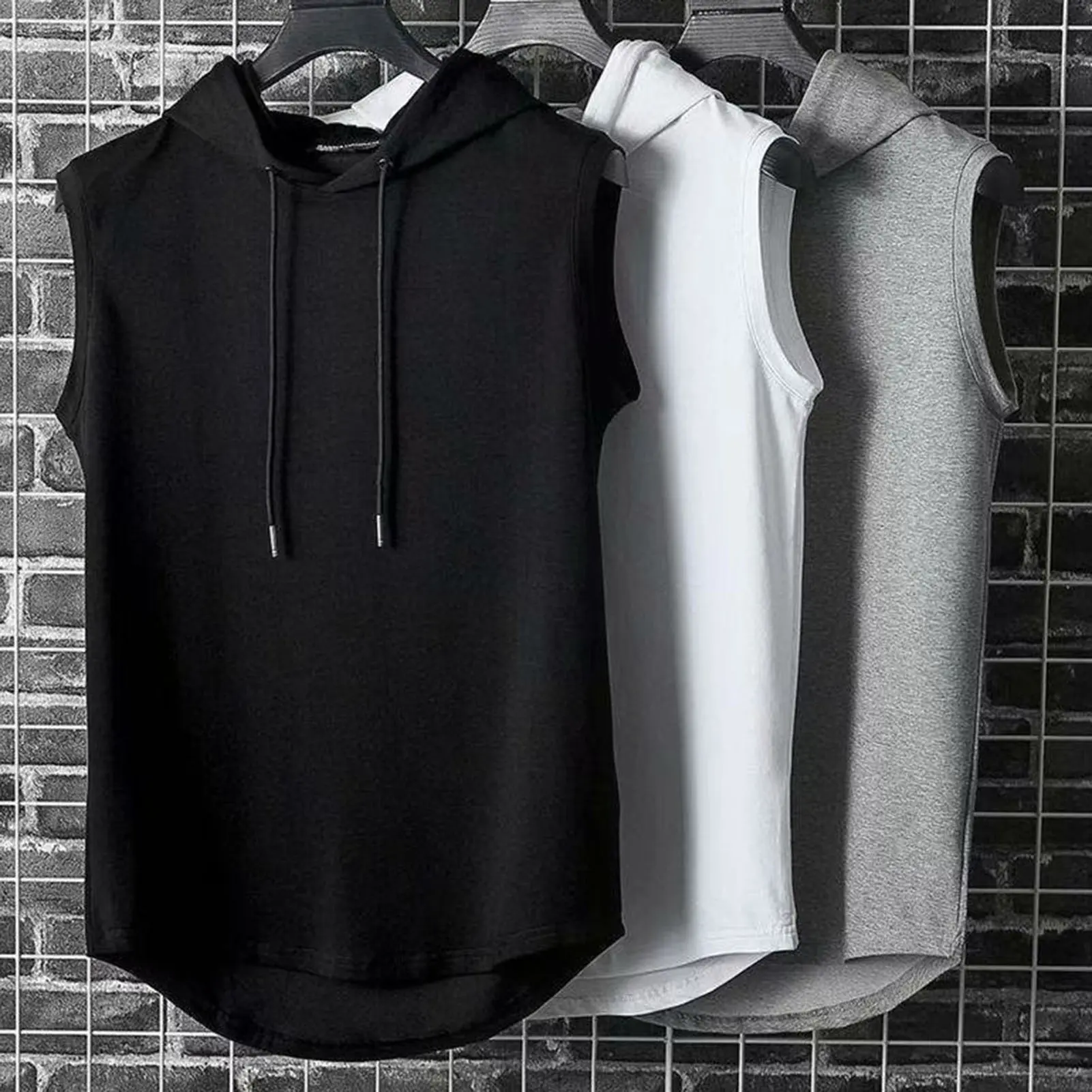 faousoe-Men Shirt Pure Color All Match Loose Sweat Absorption Summer T-shirt for Playing Basketball