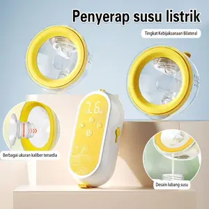 Alat Pompa Asi Elektrik Inti Satu & Dua Sayap, Portabel Ibu Menyusui Otomatis Cerdas, 3 Mode 5 Tingkat Kekuatan, Bahan PP Makanan Anti-BPA, Efisien Hemat Daya, Cocok Rumah & Perjalanan