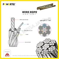 Gambar POWERTEC Wire Rope / Kawat Seling Baja 6x12 7FC PVC 3-4mm   - 1 Meter dari megajaya.co.id Kota Administrasi Jakarta Pusat 3 Tokopedia