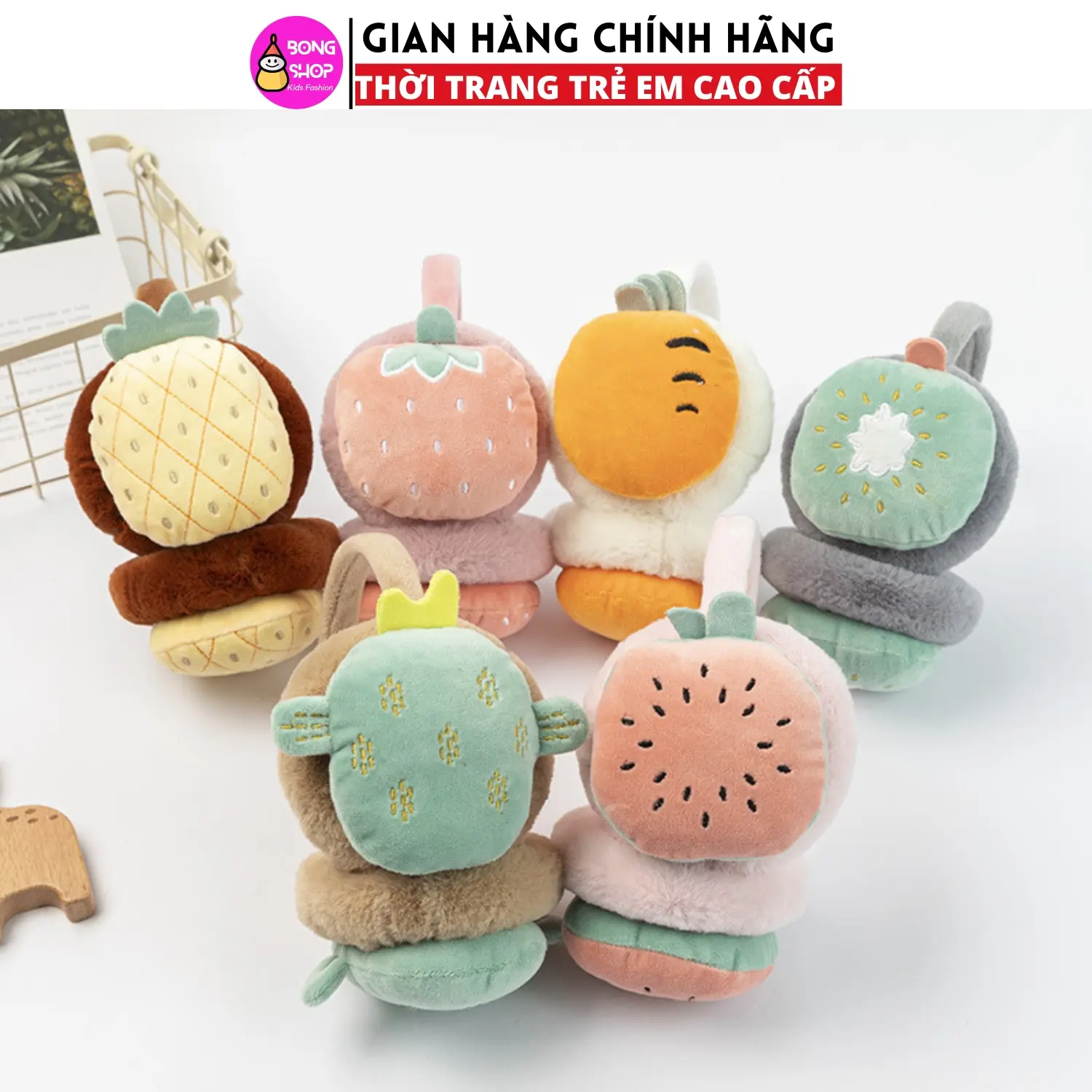 Bịt tai trẻ em, chụp tai giữ ấm cho bé họa tiết dễ thương nhiều màu sắc đáng yêu