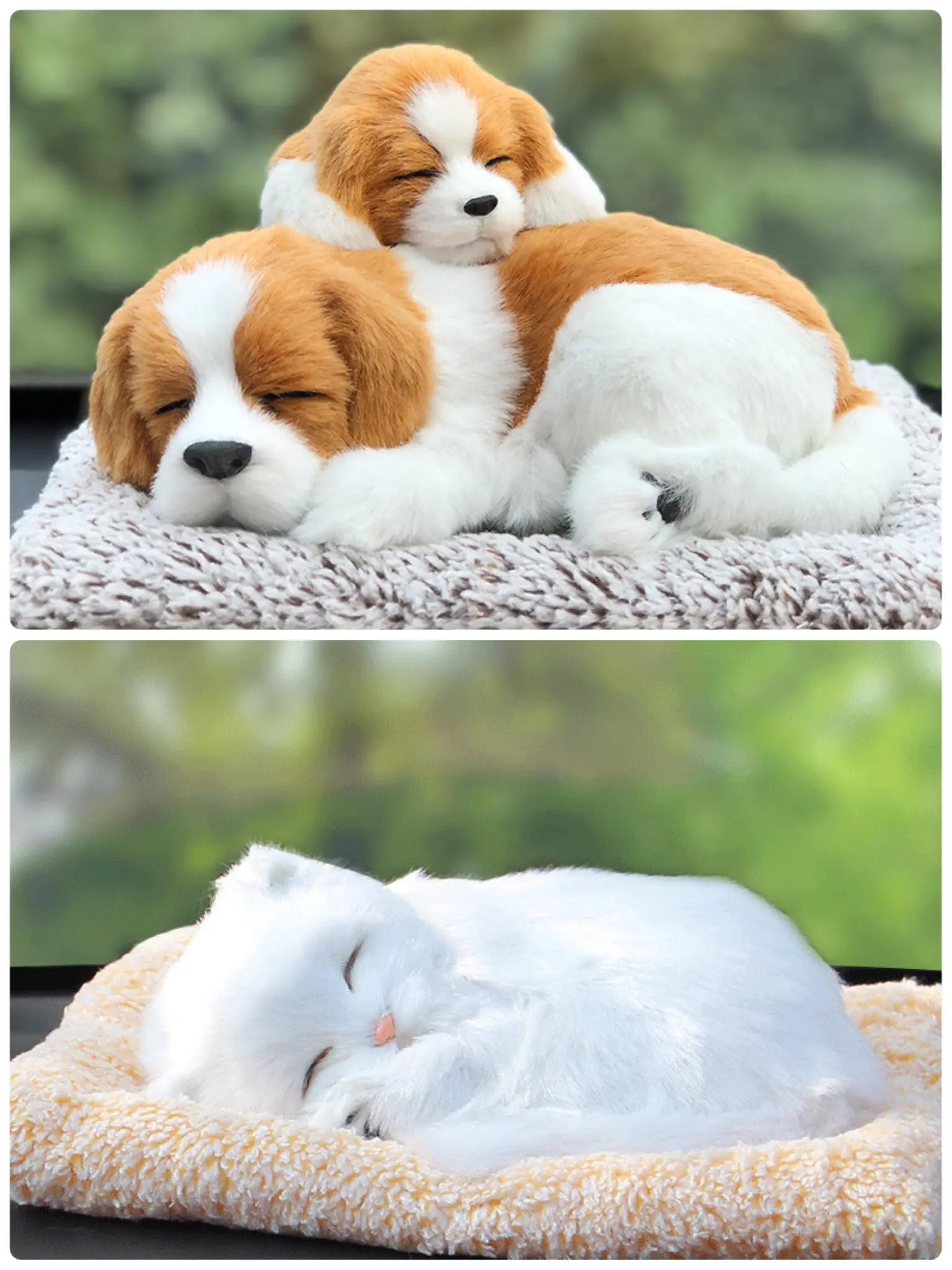 (size to chuyên để taplo xe ) thú bông đôi than hoạt tính để xe oto, trang trí phòng bàn làm việc, chó mèo gấu bông để taplo xe, nội thất xe hơi, đồ chơi trẻ em toys