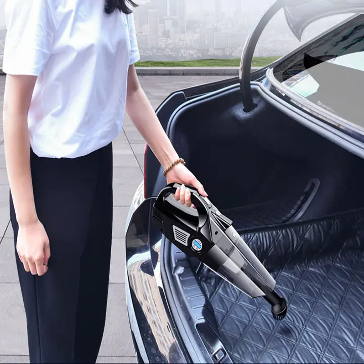 Máy hút bụi kèm bơm lốp oto siêu khỏe 120w hãng Aikesi kiểm tra áp suất lốp màn hình điện tử