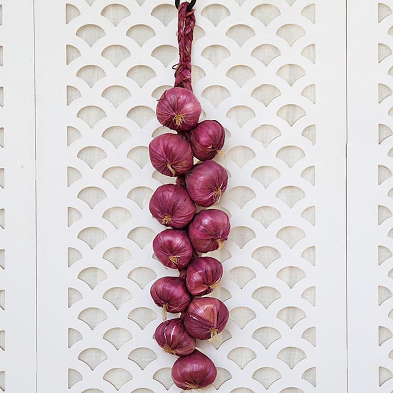 Product Introduction of Artificial Garlic String Simulation Fake Lifelike Vegetable Display Ornament 51