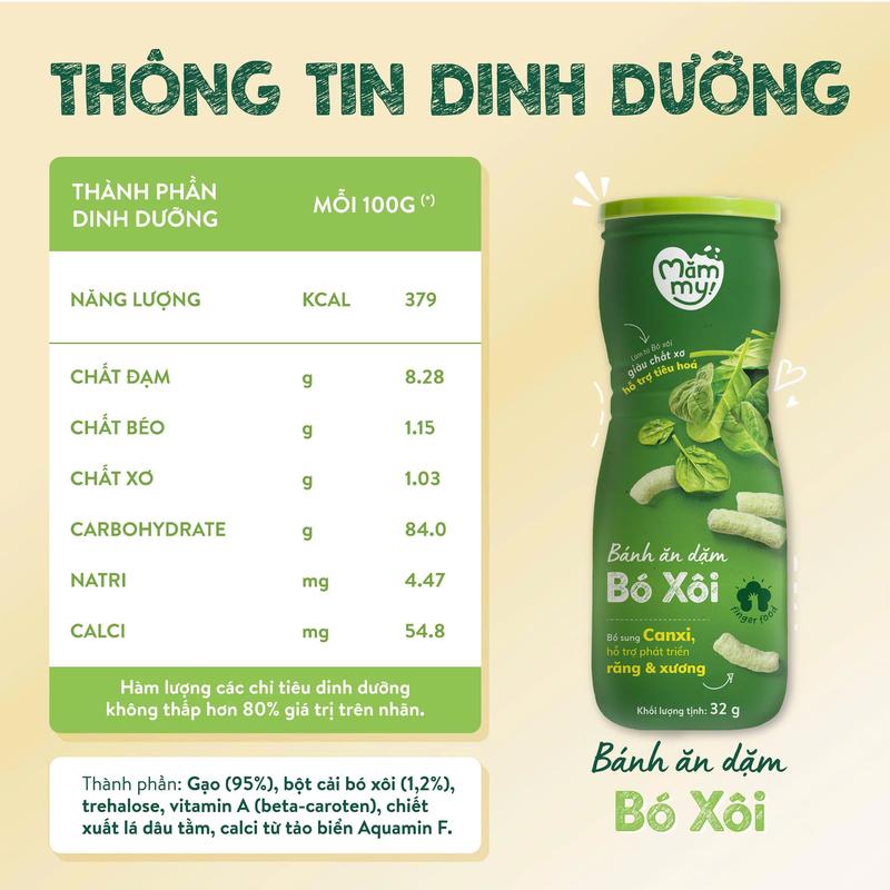 Bánh ăn dặm hũ Mămmy vị trái cây và rau củ giúp hỗ trợ tiêu hoá cho bé 6 tháng tuổi, hũ 32-50g bánh  ăn  vặt  đủ  loại  cho  bé bánh  ăn  dặm  gerber  vị  phô  mai 9