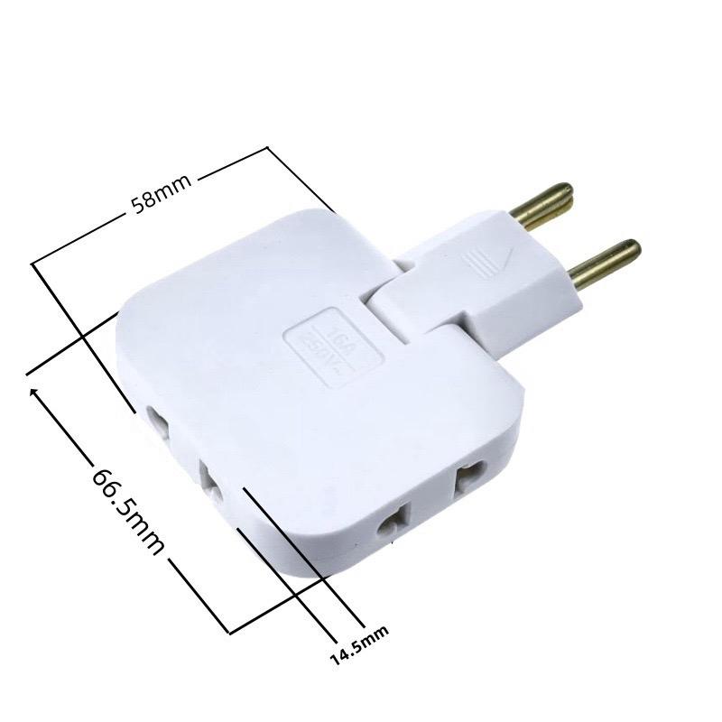 ￼Phích Cắm Chuyển Đổi 3 Trong 1 Xoay 180 Độ Bằng ABS Chịu Nhiệt Có Thể Điều Chỉnh 5