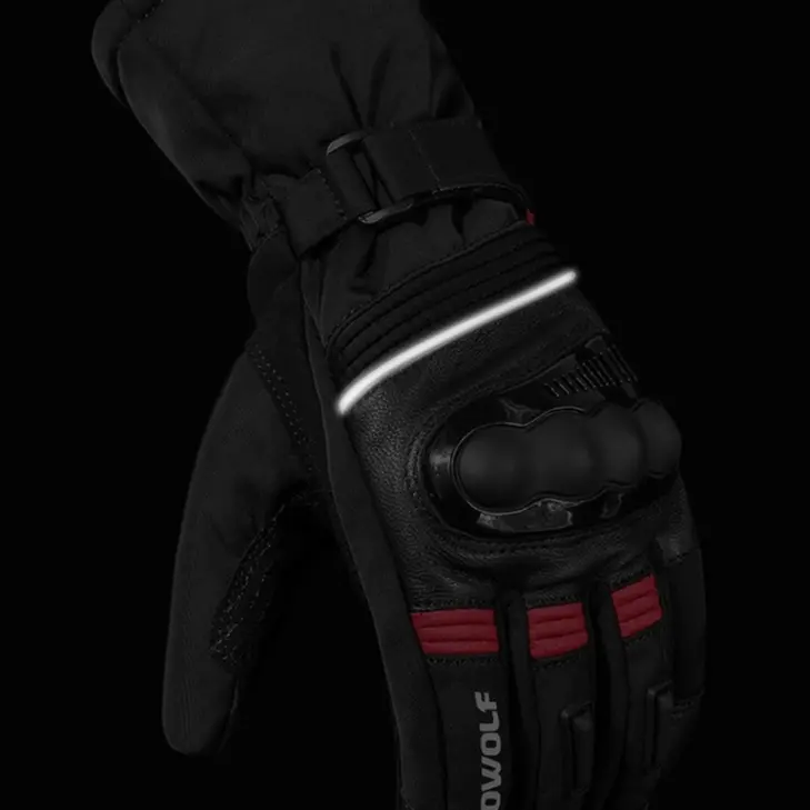 Găng Tay Kháng Nước Motowolf MDL 0318 Đen Thiết Kế Gù Carbon Chống Va Đập Tốt 5