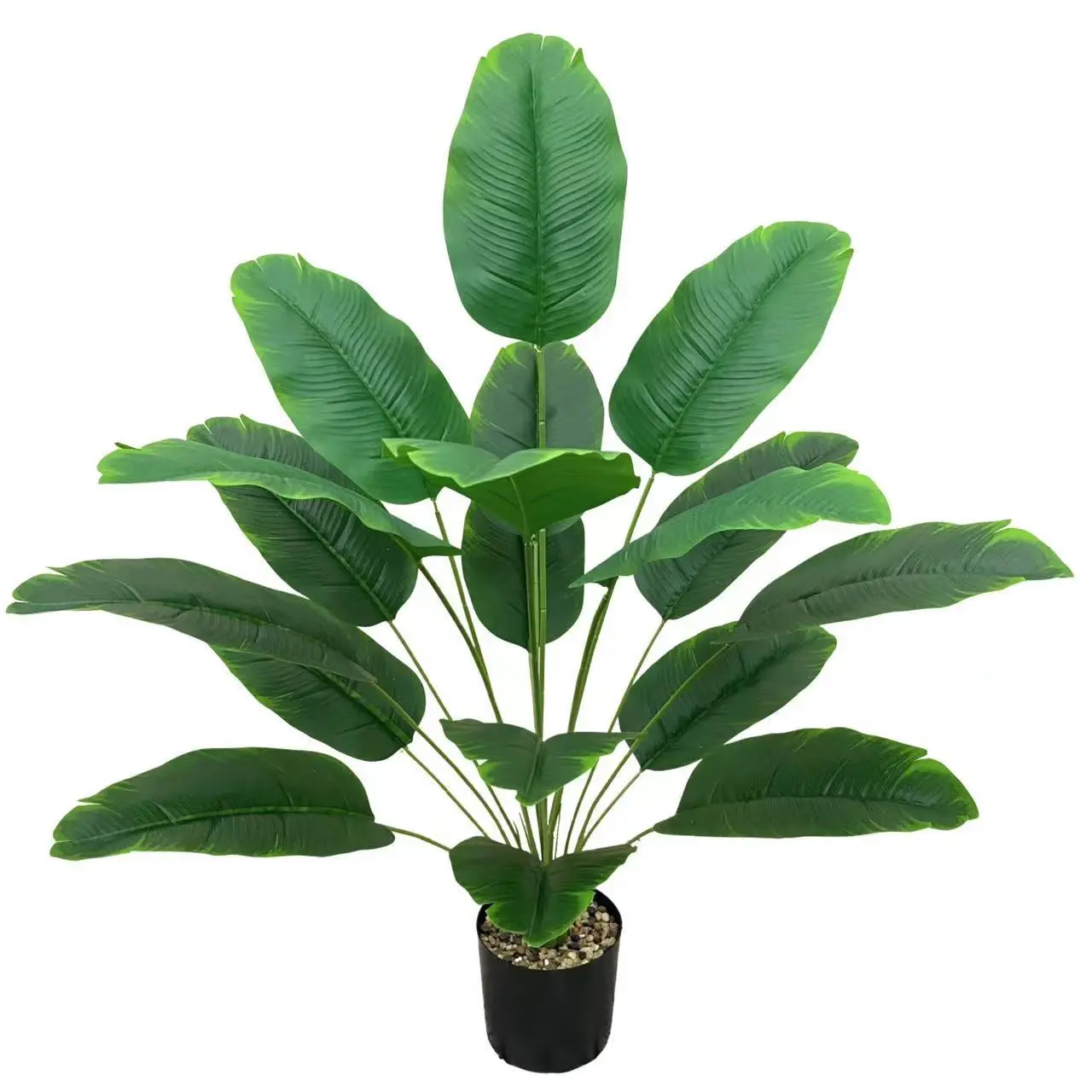 Simulation Plant 18 Head Ravenala Bird of Paradise Nordic Large Japanese Banana Leaf Green Plant Garden Decorative Landscaping Fake Trees