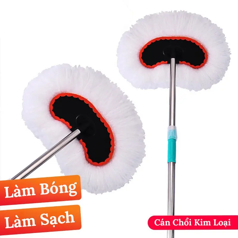 Cây Lau Rửa Xe Ô Tô Cán Dài Lông Mềm – Cán Chổi Có Thể Kéo Dài (Có Bán Lẻ Đầu Chổi) Phụ Kiện Lau Xe 1