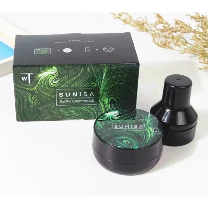 SUNISA BB Cushion Waterproof / Mushroom Head Air Foundation Wajah Box cream krim glowing tahan lama 2