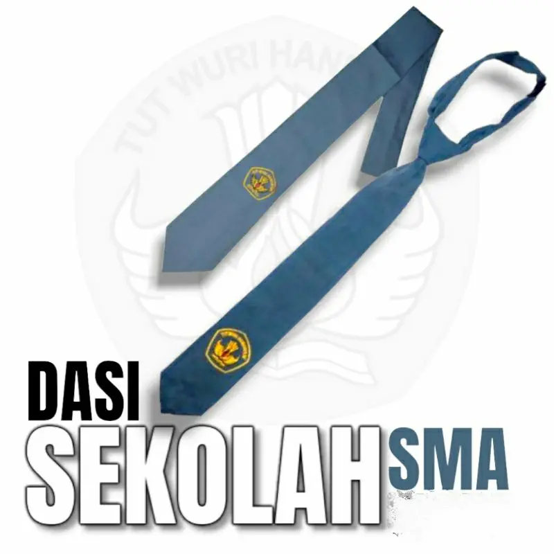 Dasi Sekolah Anak SMA SMK Perekat Bordir 0
