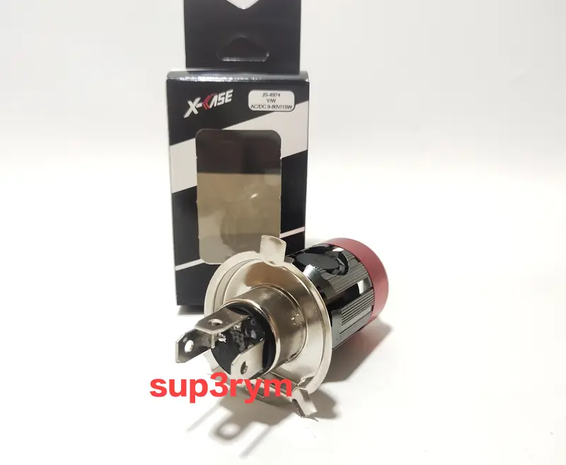 lampu utama LED x-case Laser Kipas H4 Projector premium Super terang Putih Putih AC DC 3