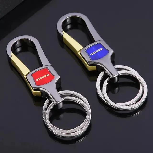 Móc khoá xe máy ô tô OMUDA chất liệu inox cao cấp có chốt đeo thắt lưng