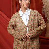 Gambar NONA Twyla Cocoon Pleated Jacket Cameo Green dari Nonaetal Kota Depok 4 Tokopedia