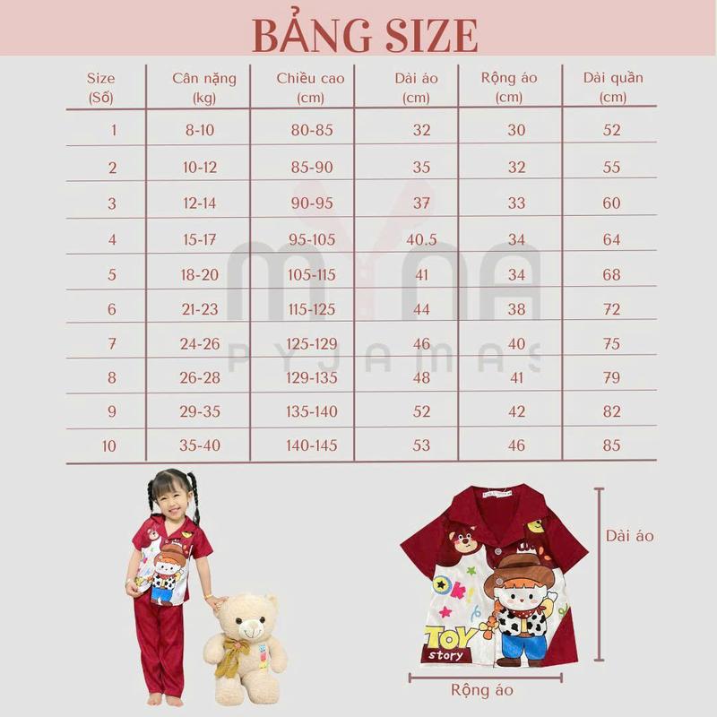 Set bộ đồ ngủ pijama mẹ và bé gái áo cộc quần dài cổ sen Labubu hồng  Women Voi- Tết Polo Top 5