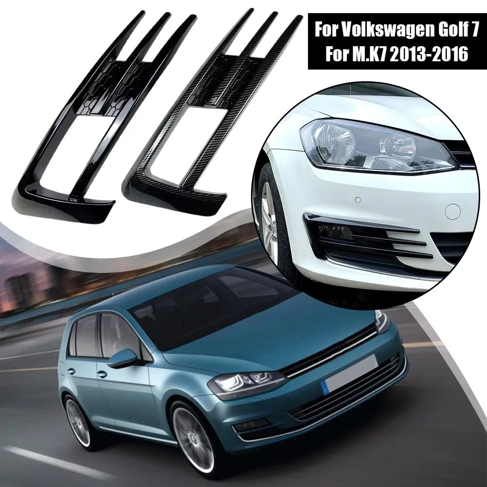 2 Pcs New Front Bumper Spoiler Fog Lamp Cover Air Knifes Splitter Body Kit For Volkswagen Golf 7 MK7 2013 2014 2015 2016