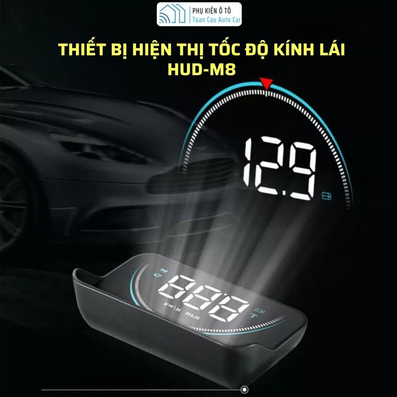  Bộ Hiện Thị Tốc Độ HUD M8 Hiển Thị Tốc Độ Lên Kính Lái Xe Ôtô Hiển Thị Cảnh Báo Kết Nối OBD2 