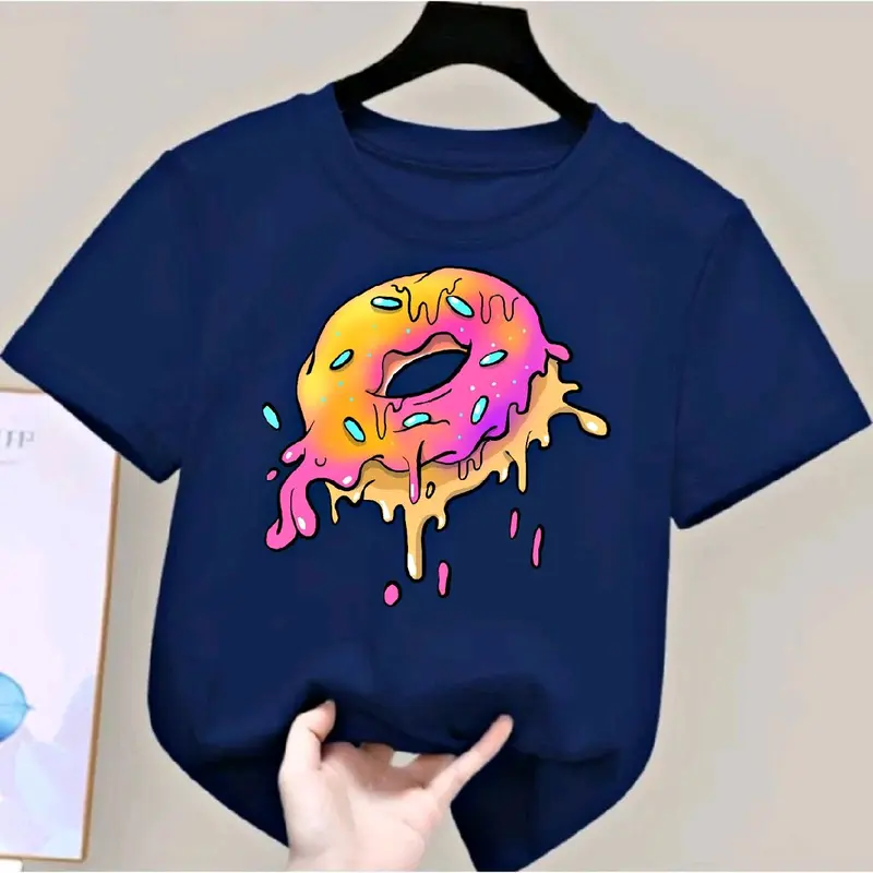 Kaos Anak Donat Kaos Anak Ideal Usia 2-10 Tahun Combed Perempuan Katun Baju Baju Motif Fashion 4