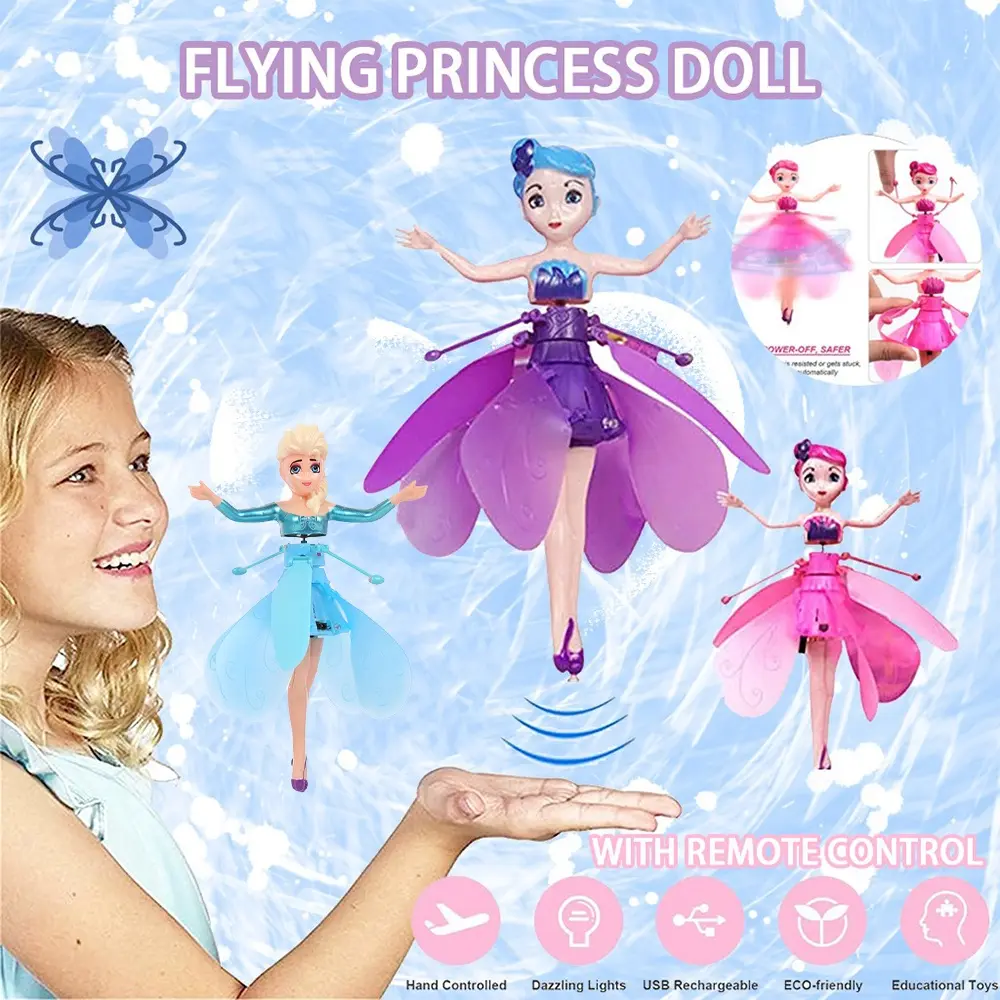 Flying Princess Doll Toy Magic Wings Infrared Sensor Control Children's Toys