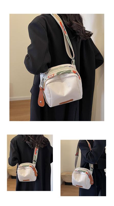Product Introduction of Large Capacity Simple New Shoulder Small Cloth Bag Women's Messenger Bag Women's Bag Fashion All-Match Lightweight Oxford Cloth Shell Bag 9
