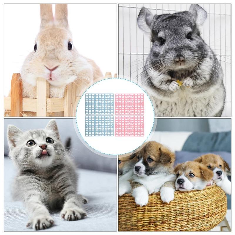 4 Pcs Pet Foot Pads Rabbit Cage Floor Sleeping Mats Bunny Nesting Feet Pedal for Cages Resting Plastic Guinea Pig Accessories 3