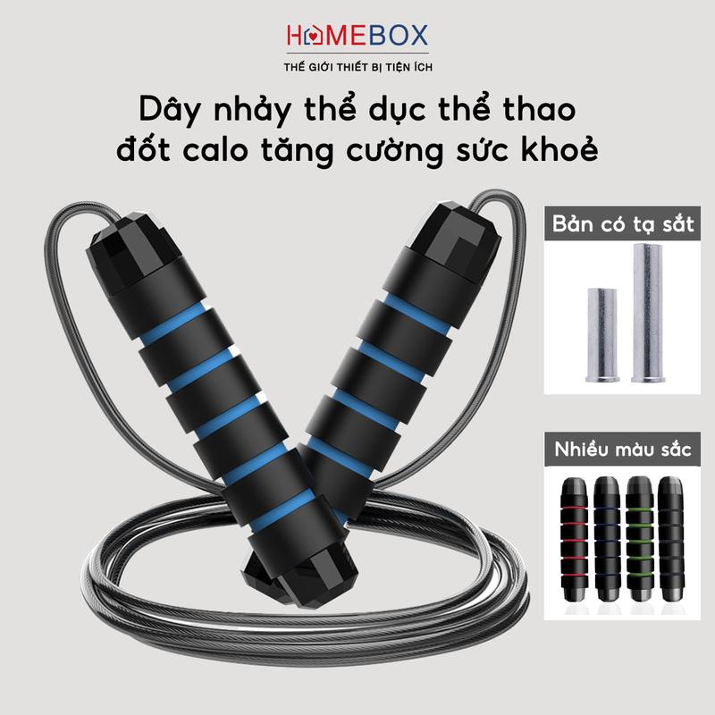  Dây Nhảy Thể Dục Lõi Thép Có Tạ Sắt Sport 2.8m Dây Nhảy Giảm Cân Đốt Mỡ Bụng Tập Thể Thao Tại Nhà 