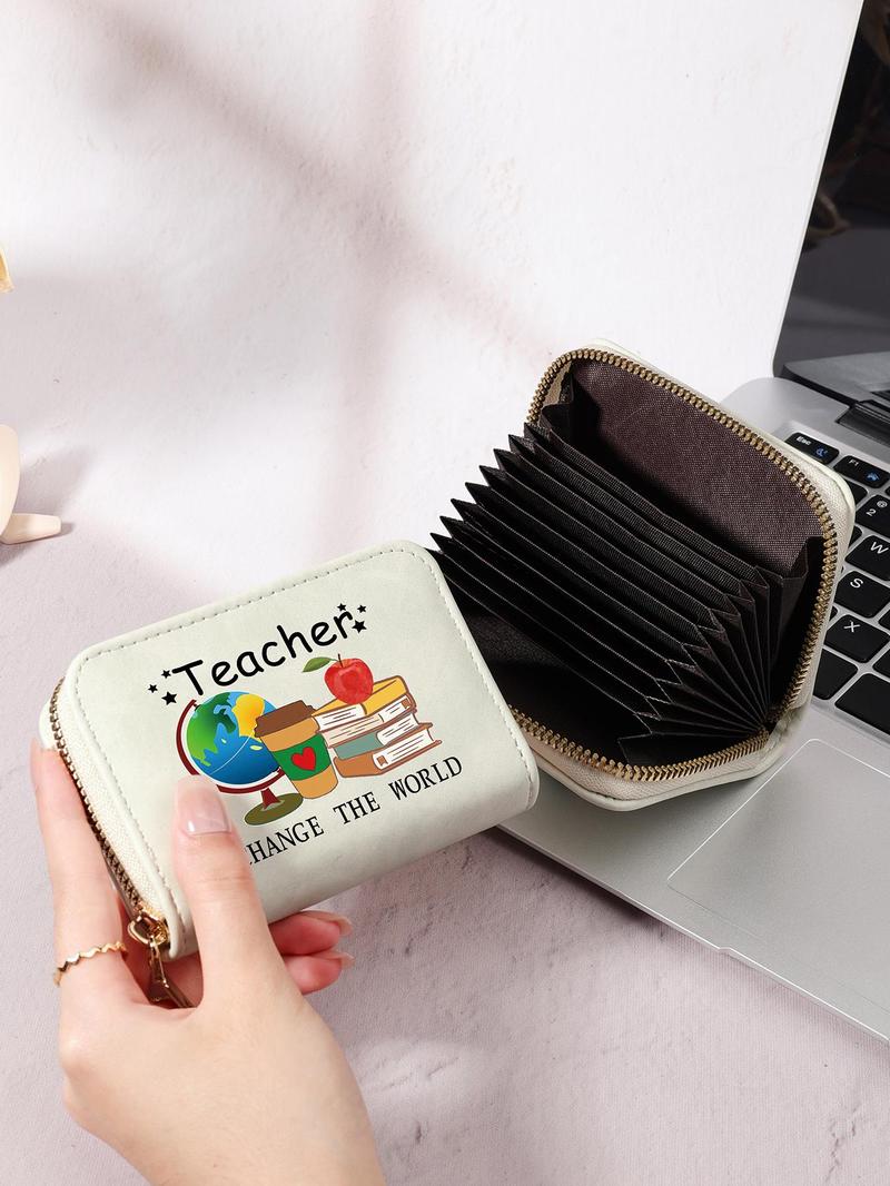Product Introduction of Cartoon Graphic Pattern Zipper Card Holder for Women, Cute Multi-purpose Card Storage Bag, Fashionable Card Holder for Outdoor, Travel and Back To School Use 0