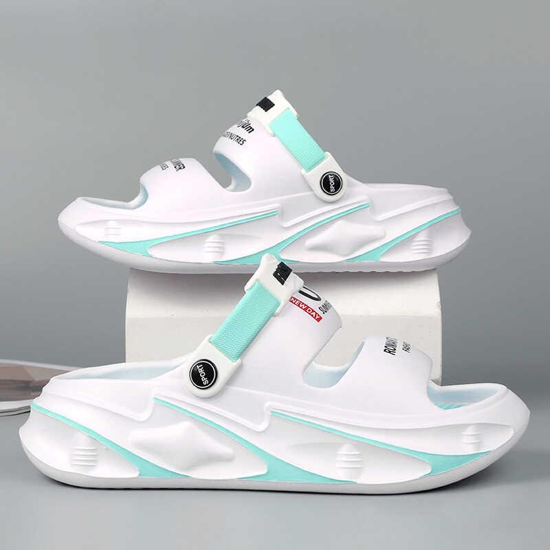 Product Introduction of 【Water shoes】 Sandals men in summer 2024 fashionable breathable height increasing non slip versatile for couples outdoor open toe trendy slippers Boy Footwear Walking Shoes Comfort 6