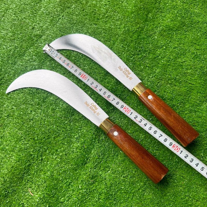 Dụng cụ làm vườn - Combo 2 dao rửa dừa dài 3 tất được làm từ thép 420J2 cao cấp không rỉ | Tặng kèm đá mài | 4