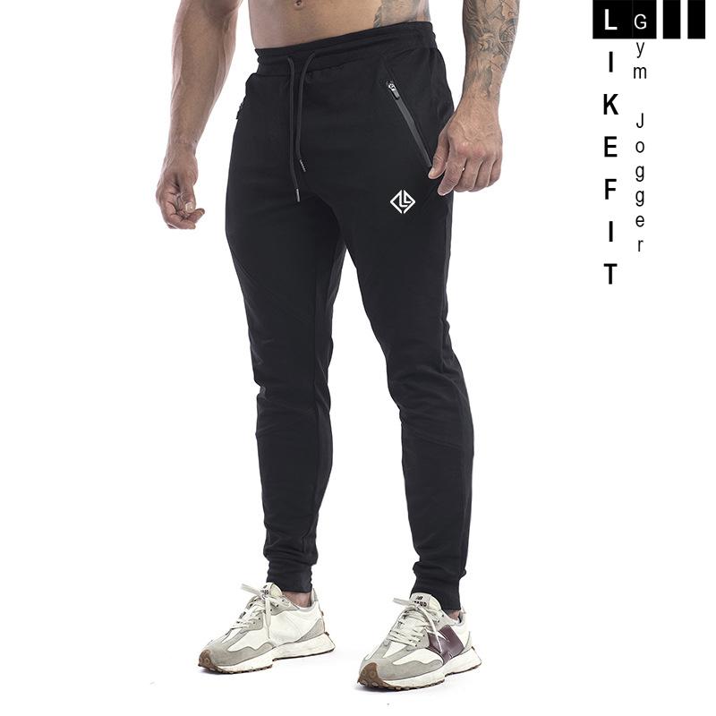 Quần jogger tập gym, chạy bộ nam Likefit nỉ basic thun nỉ cao cấp, co giãn 4 chiều