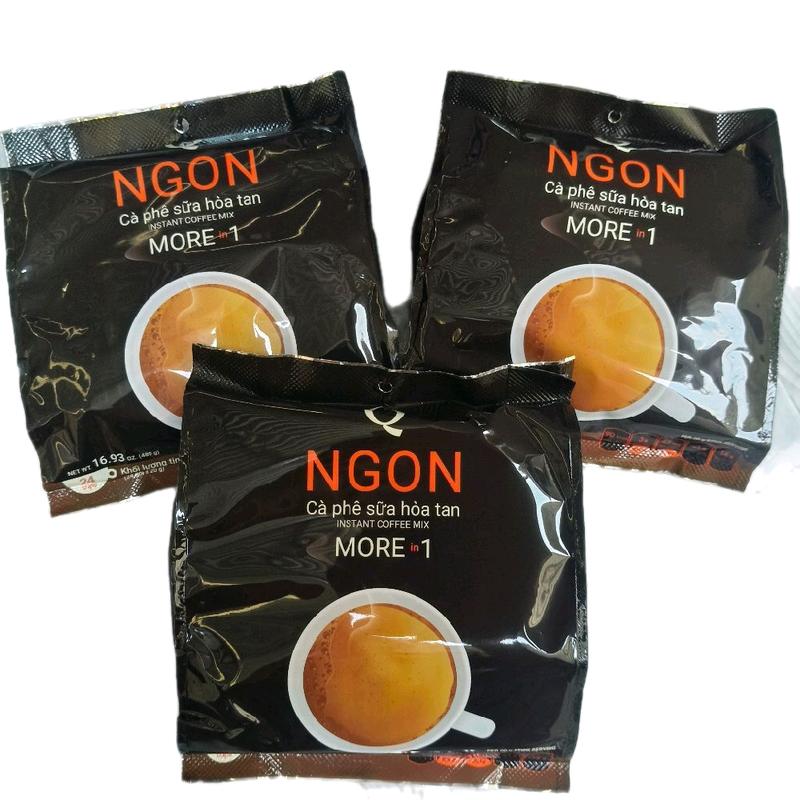  Combo 3 bịch cà phê sữa hoà tan Ngon mỗi bịch 24 ống x 20g. Coffee đậm đà 